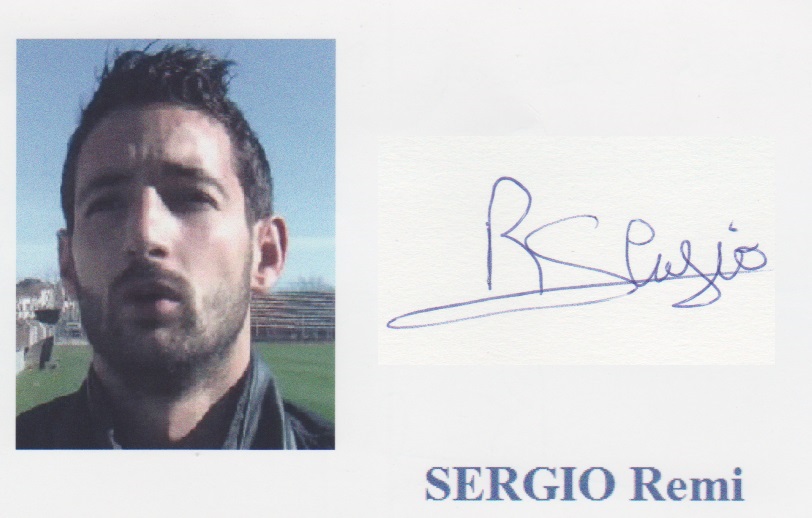 Autographe de Rémi SERGIO Autographe de Rémi SERGIO
