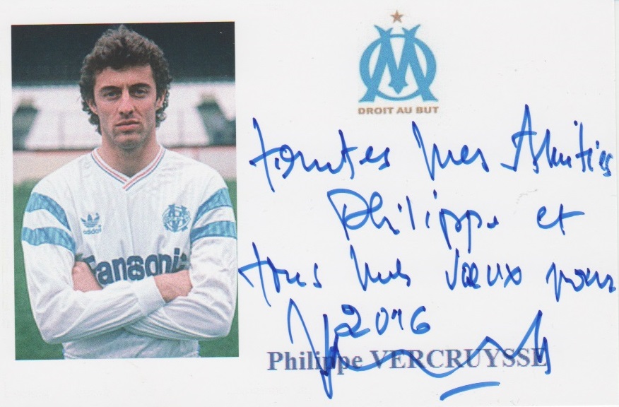 Autographe de Philippe VERCRUYSSE Autographe de Philippe VERCRUYSSE