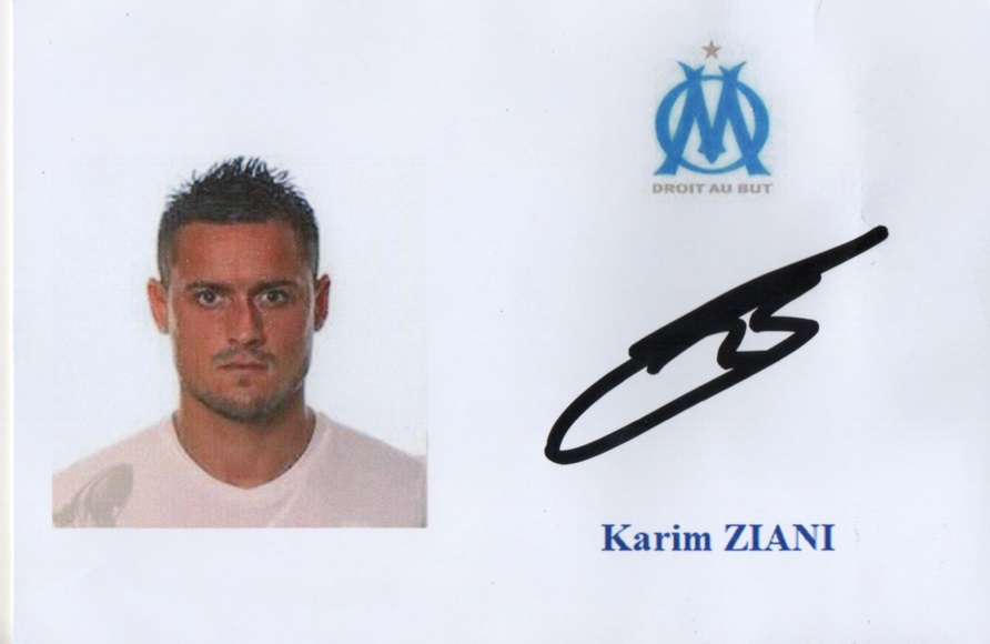 Autographe de Karim ZIANI Autographe de Karim ZIANI