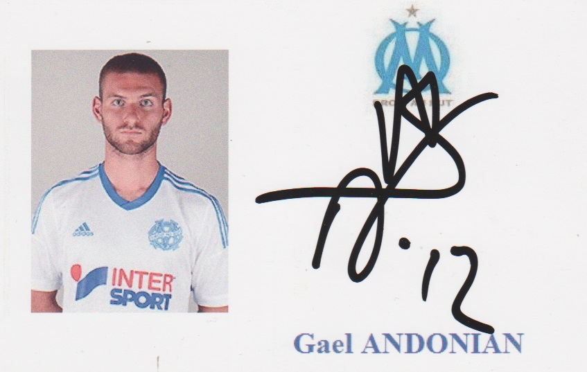 Autographe de Gael ANDONIAN Autographe de Gael ANDONIAN