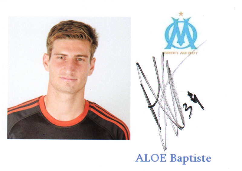 Autographe de Baptiste ALOE Autographe de Baptiste ALOE