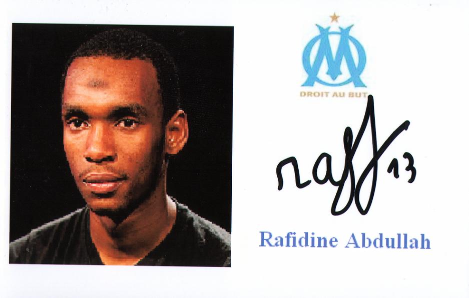 Autographe de Rafidine ABDULLAH Autographe de Rafidine ABDULLAH