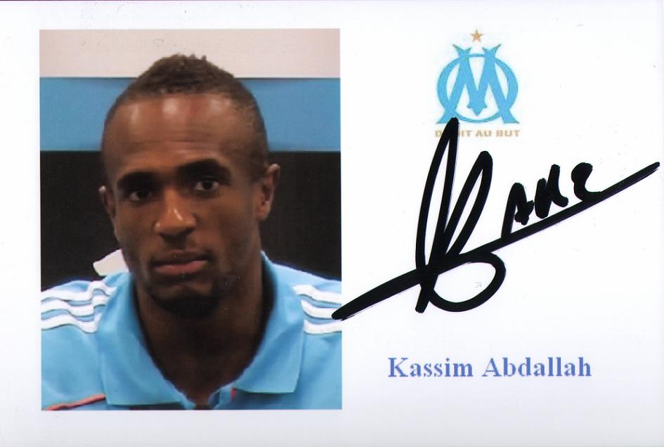 Autographe de Kassim ABDALLAH MFOIHAIA Autographe de Kassim ABDALLAH MFOIHAIA