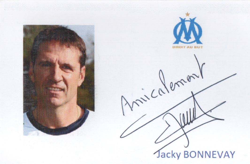 Autographe de Jacky BONNEVAY Autographe de Jacky BONNEVAY