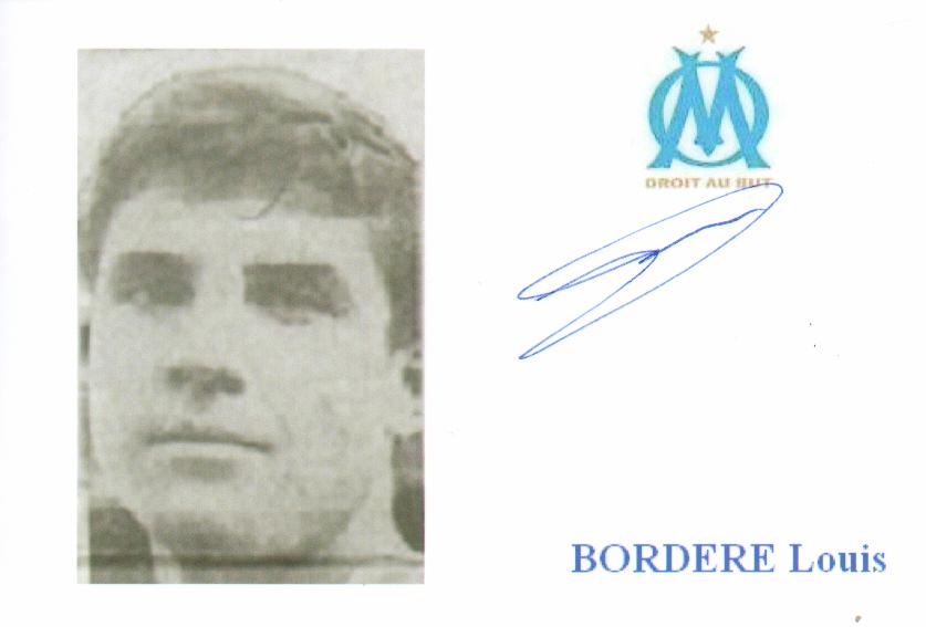 Autographe de Louis BORDERE Autographe de Louis BORDERE