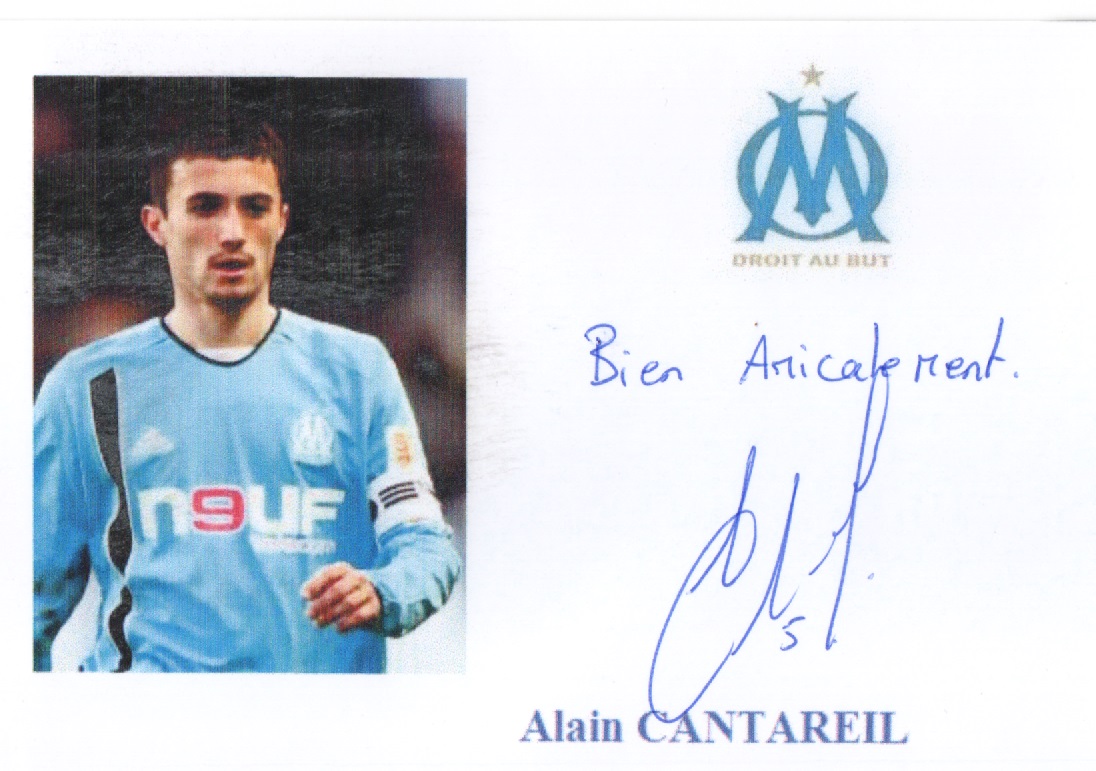 Autographe de Alain CANTAREIL Autographe de Alain CANTAREIL