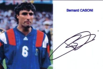 Autographe de Bernard CASONI Autographe de Bernard CASONI