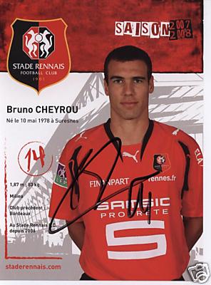 Autographe de Bruno CHEYROU Autographe de Bruno CHEYROU