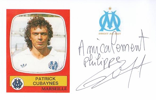 Autographe de Patrick CUBAYNES Autographe de Patrick CUBAYNES