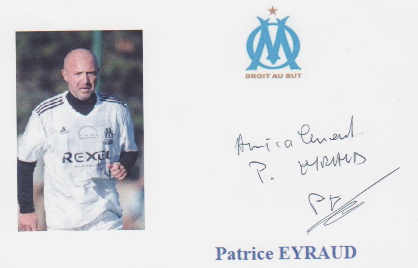 Autographe de Patrice EYRAUD Autographe de Patrice EYRAUD