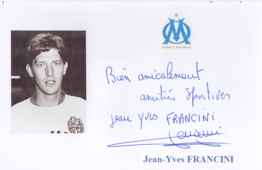 Autographe de Jean-Yves FRANCINI Autographe de Jean-Yves FRANCINI