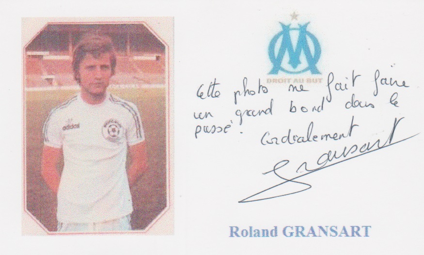 Autographe de Roland GRANSART Autographe de Roland GRANSART