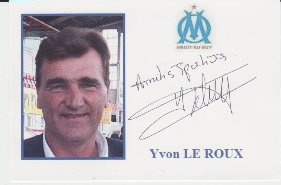 Autographe de Yvon LE ROUX Autographe de Yvon LE ROUX