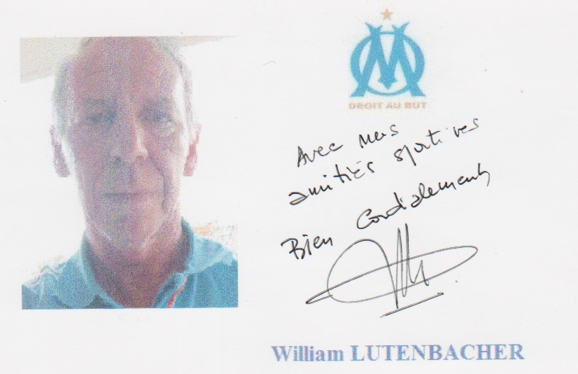 Autographe de William LUTENBACHER Autographe de William LUTENBACHER