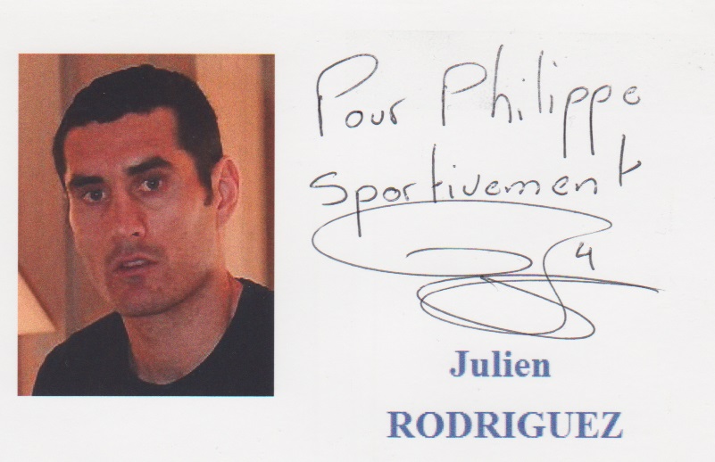 Autographe de Julien RODRIGUEZ Autographe de Julien RODRIGUEZ