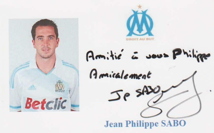 Autographe de Jean Philippe SABO Autographe de Jean Philippe SABO