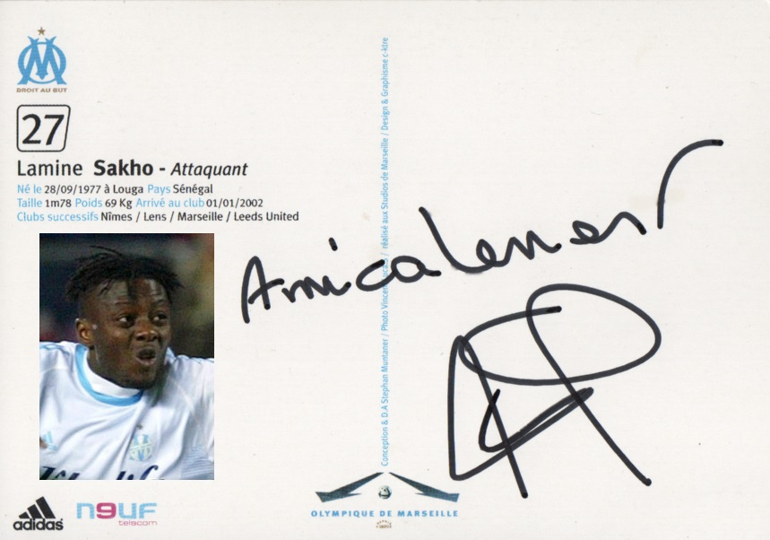 Autographe de Lamine SAKHO Autographe de Lamine SAKHO