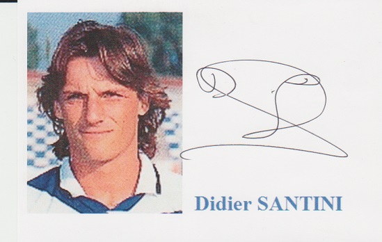 Autographe de Didier SANTINI Autographe de Didier SANTINI