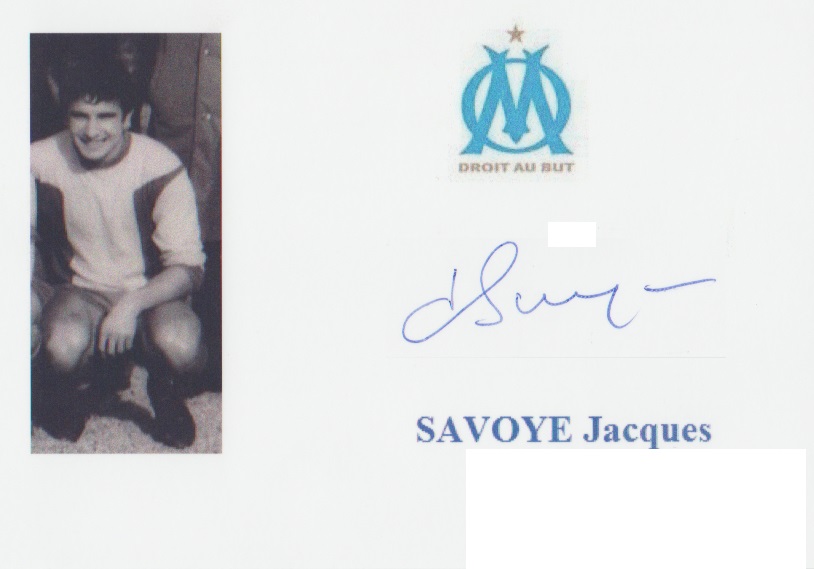 Autographe de Jacques SAVOYE Autographe de Jacques SAVOYE