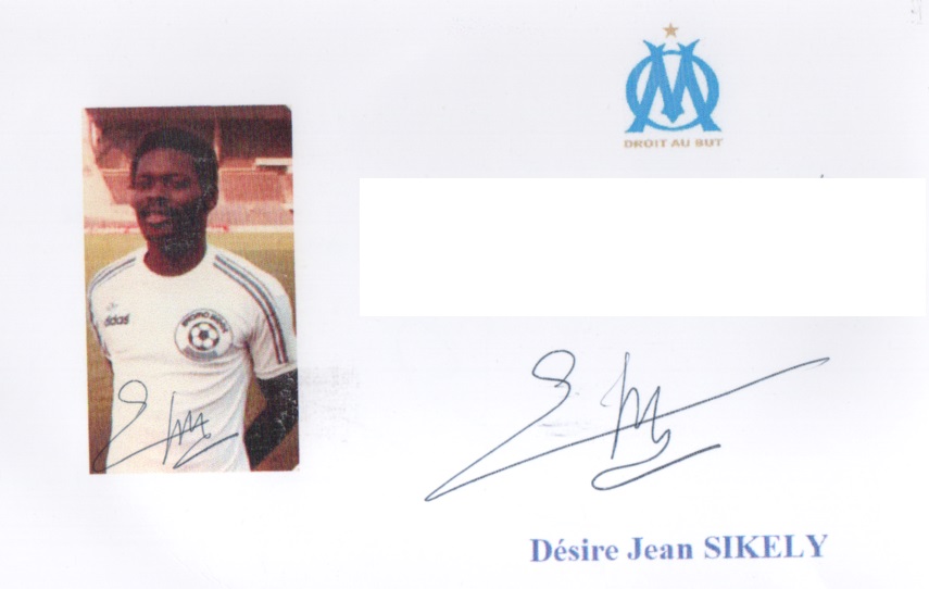 Autographe de Désire Jean SIKELY Autographe de Désire Jean SIKELY