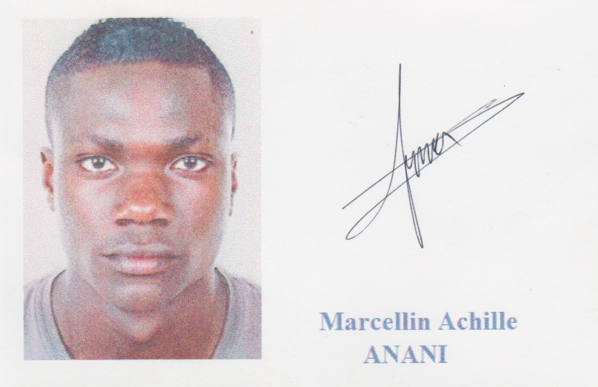 Autographe de Marcellin Achille ANANI Autographe de Marcellin Achille ANANI