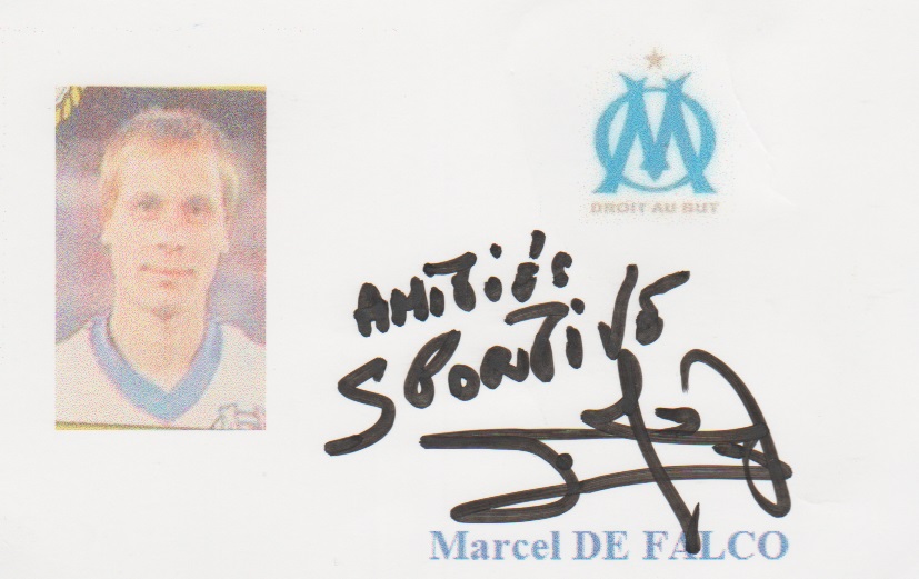 Autographe de Marcel DE FALCO Autographe de Marcel DE FALCO