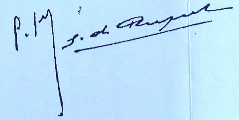 Autographe de Maurice, Victor VAN RUYMBEKE