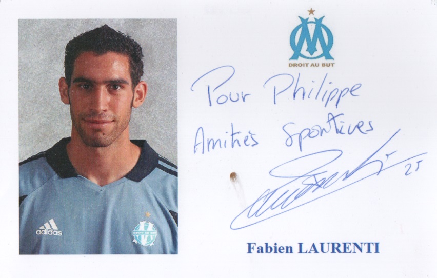 Autographe de Fabien LAURENTI