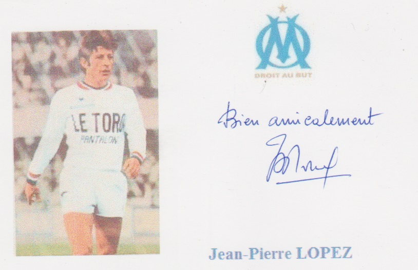 Autographe de Jean-Pierre LOPEZ
